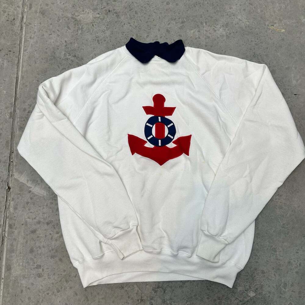 Vintage Hanes Anchor Nautical Sweatshirt - XXL